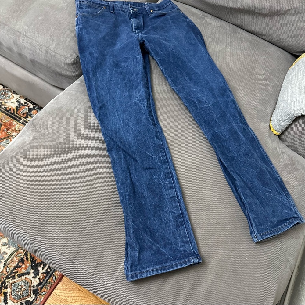 Wrangler 13MWZ Cowboy Cut Denim Jeans - Blue Men’s Size 36x33 (tag 36x34) - Picture 2 of 10